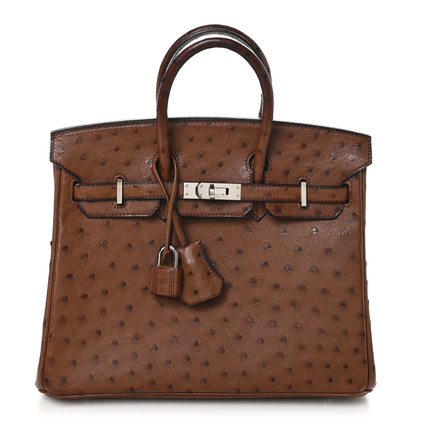 Ostrich Birkin 25 Noisette
