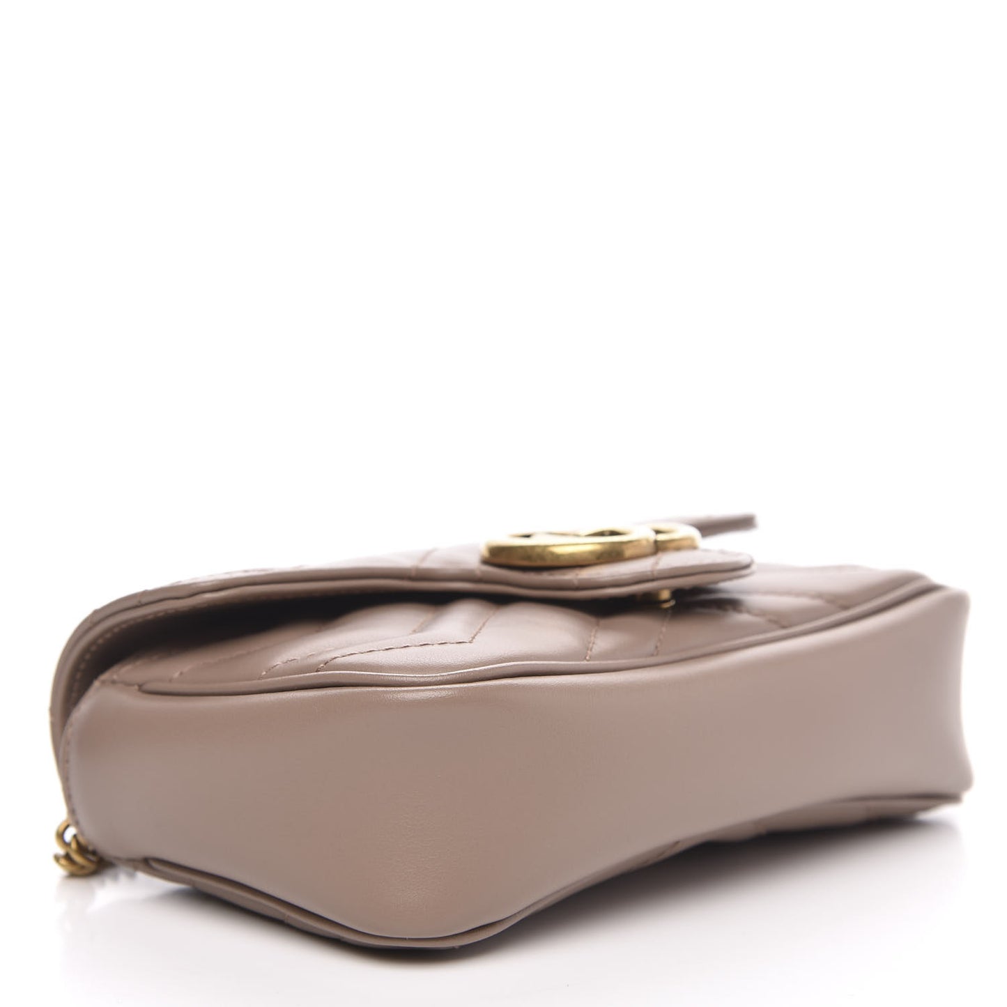 Calfskin Matelasse Super Mini GG Marmont Shoulder Bag Porcelain Rose