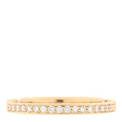 Tiffany 18K Yellow Gold Diamond Lock Ring 53 6.5 4 of 5