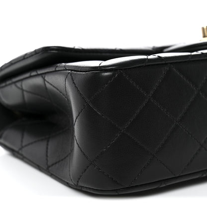 Chanel Lambskin Quilted Small Sweet Camellia Flap Black 9 of 11