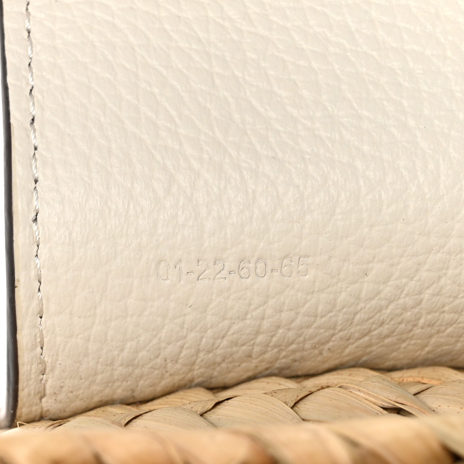 Chloe Raffia Calfskin Marcie Basket White 7 of 12
