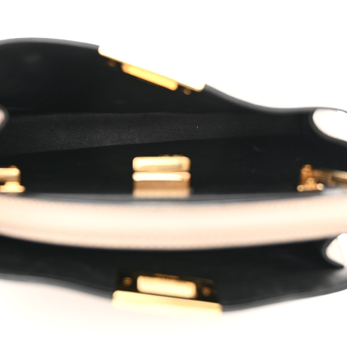 Vitello Tahiti Burro Medium Peekaboo Iconic Essentially Satchel Tortora Black