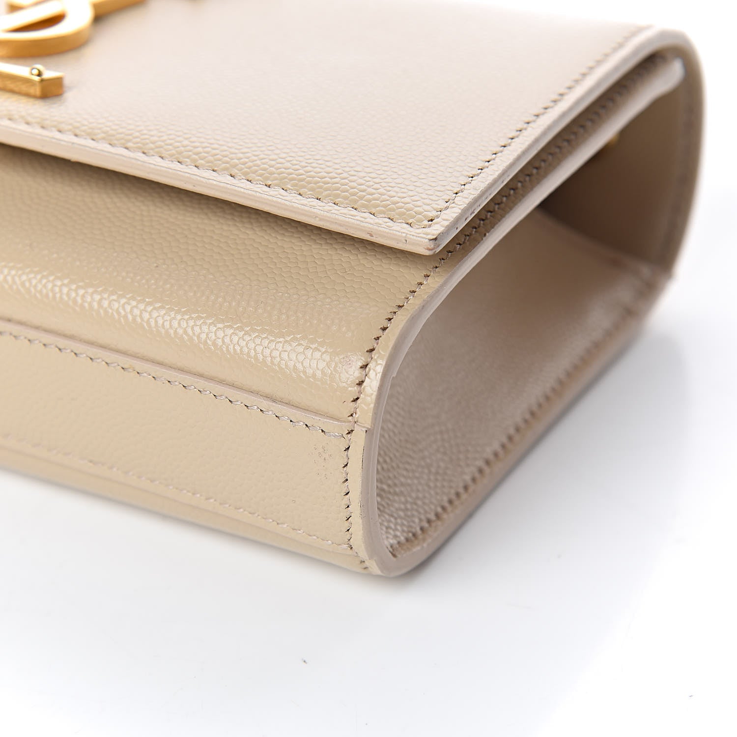 Saint Laurent Grain De Poudre Small Monogram Kate Satchel Nude Powder 9 of 14