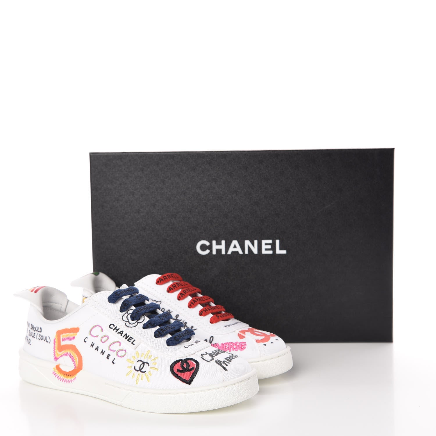 Chanel x Pharrell Williams Canvas Womens Sneakers 35 White 23 of 23