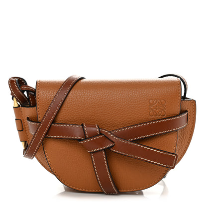 Loewe Grained Calfskin Mini Gate Crossbody Bag Caramel Pecan 1 of 11