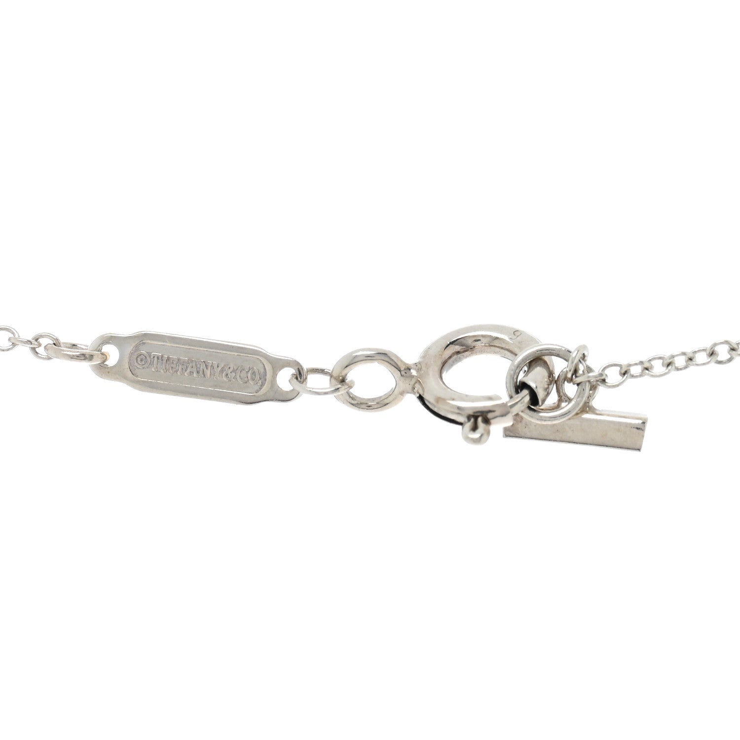 Tiffany Sterling Silver Large T Smile Pendant Necklace 4 of 4