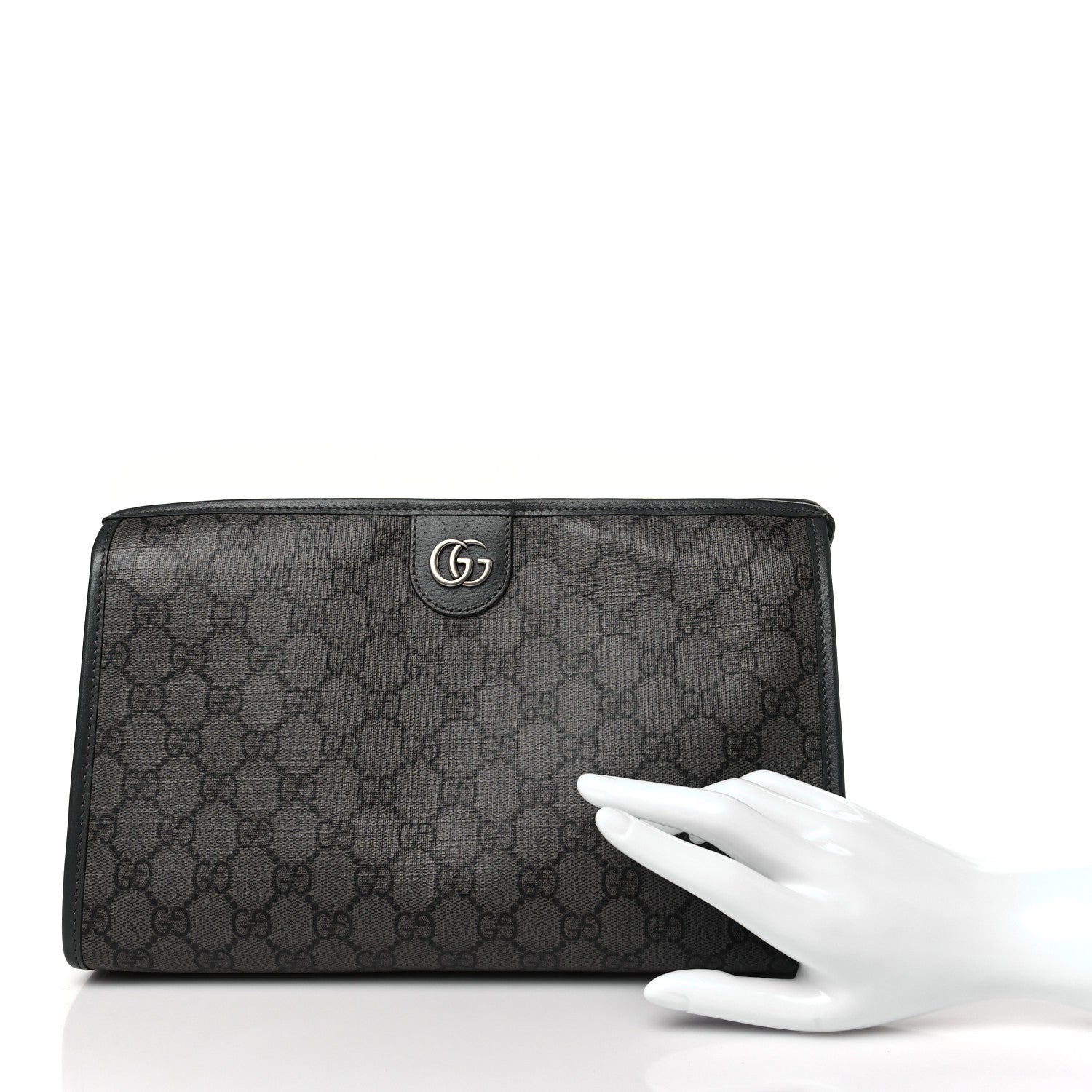 Gucci GG Supreme Monogram Ophidia GG Toiletry Case Grey Black 2 of 10