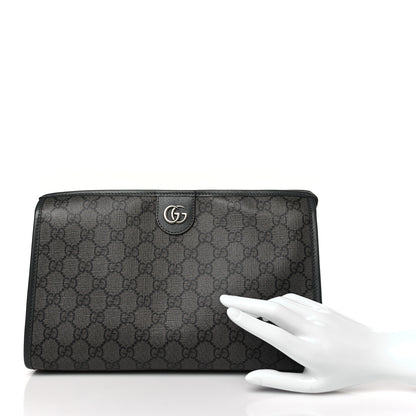 Gucci GG Supreme Monogram Ophidia GG Toiletry Case Grey Black 2 of 10