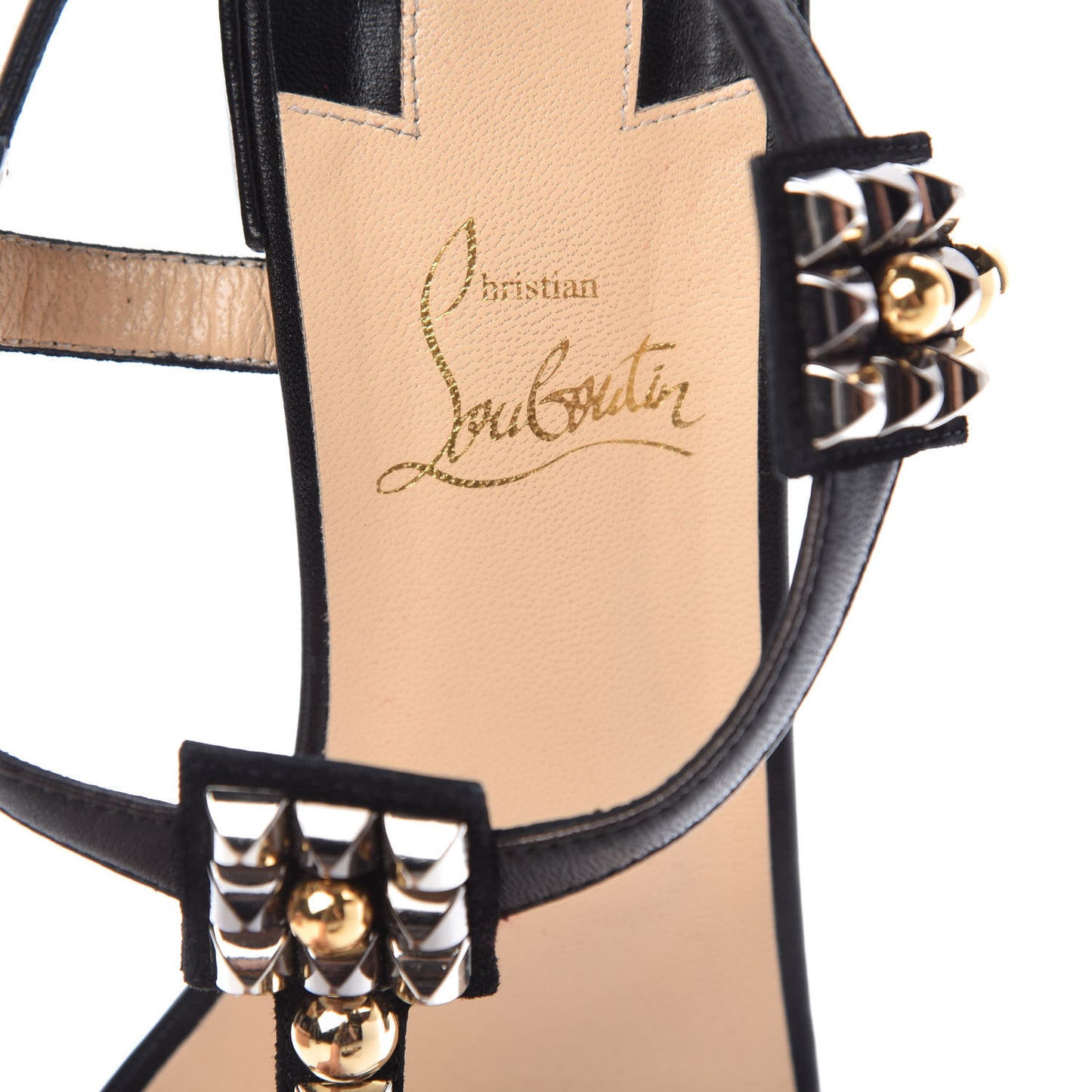 Nappa Kaleidra 25 T-Strap Sandals 38.5 Black