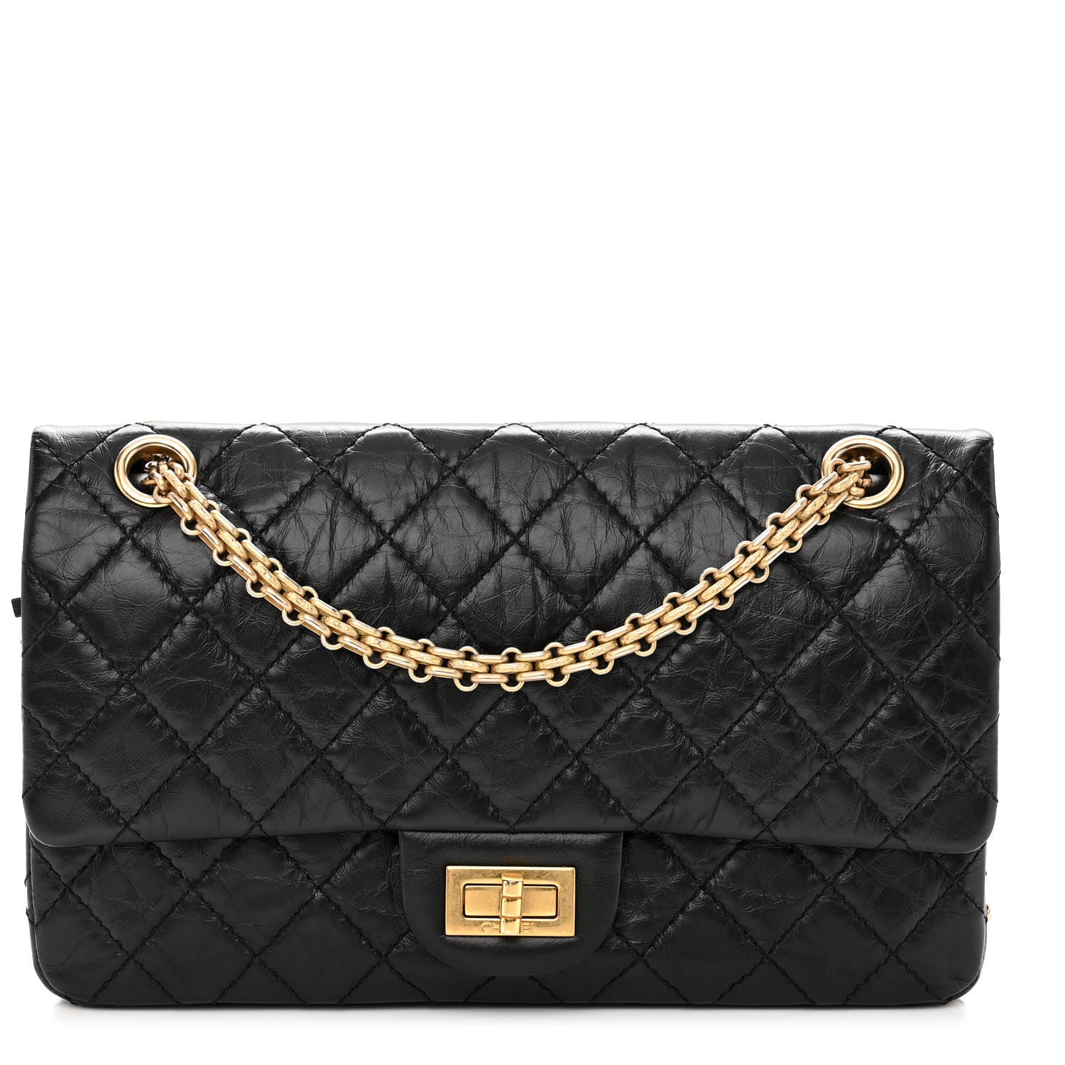 Chanel Aged Calfskin Quilted 2.55 Reissue 225 Flap Black 1 of 10