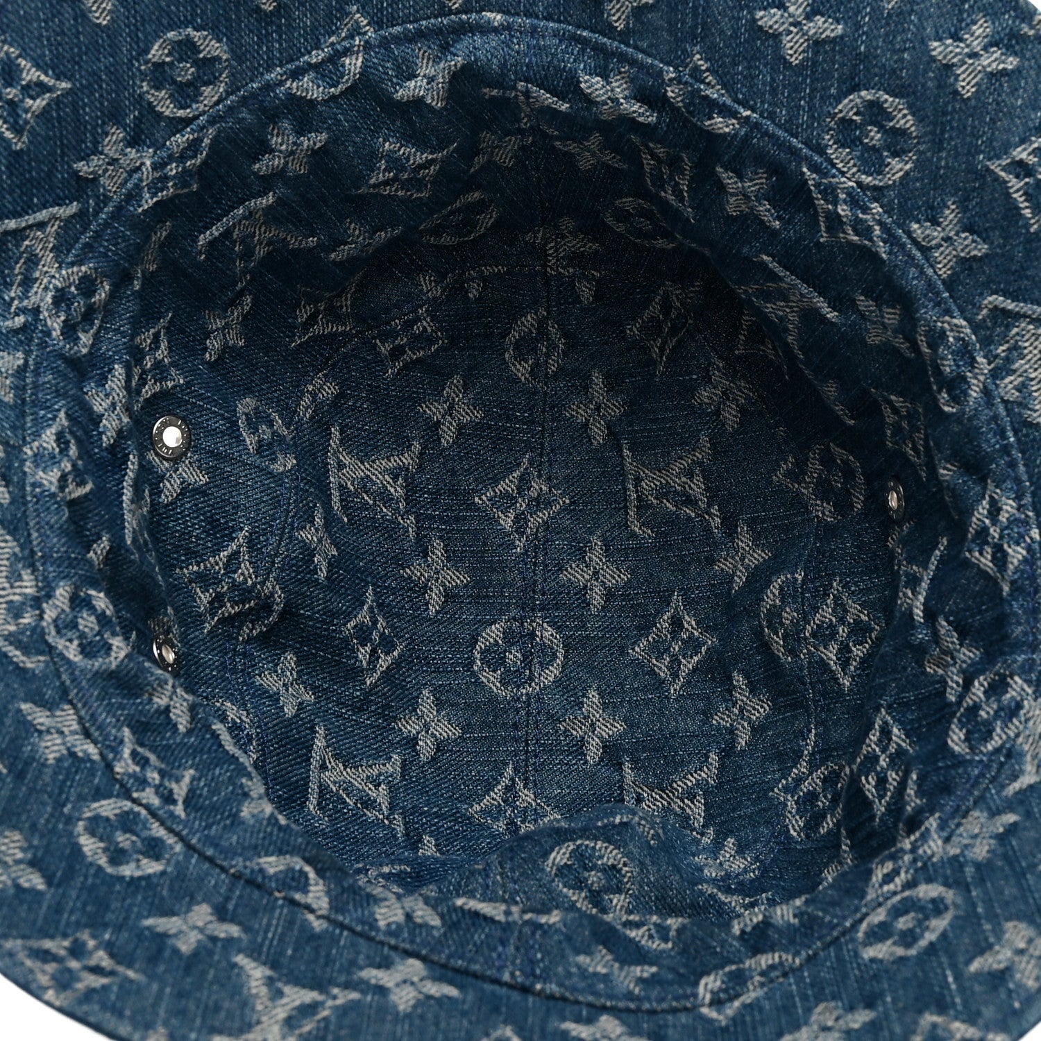 Louis Vuitton Monogram Denim Transformable Bob Bucket Hat Blue 13 of 16
