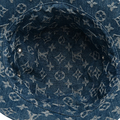 Louis Vuitton Monogram Denim Transformable Bob Bucket Hat Blue 13 of 16