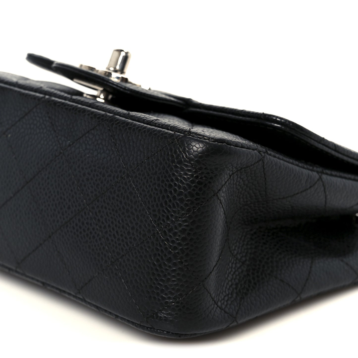 Caviar Quilted Mini Square Flap Black