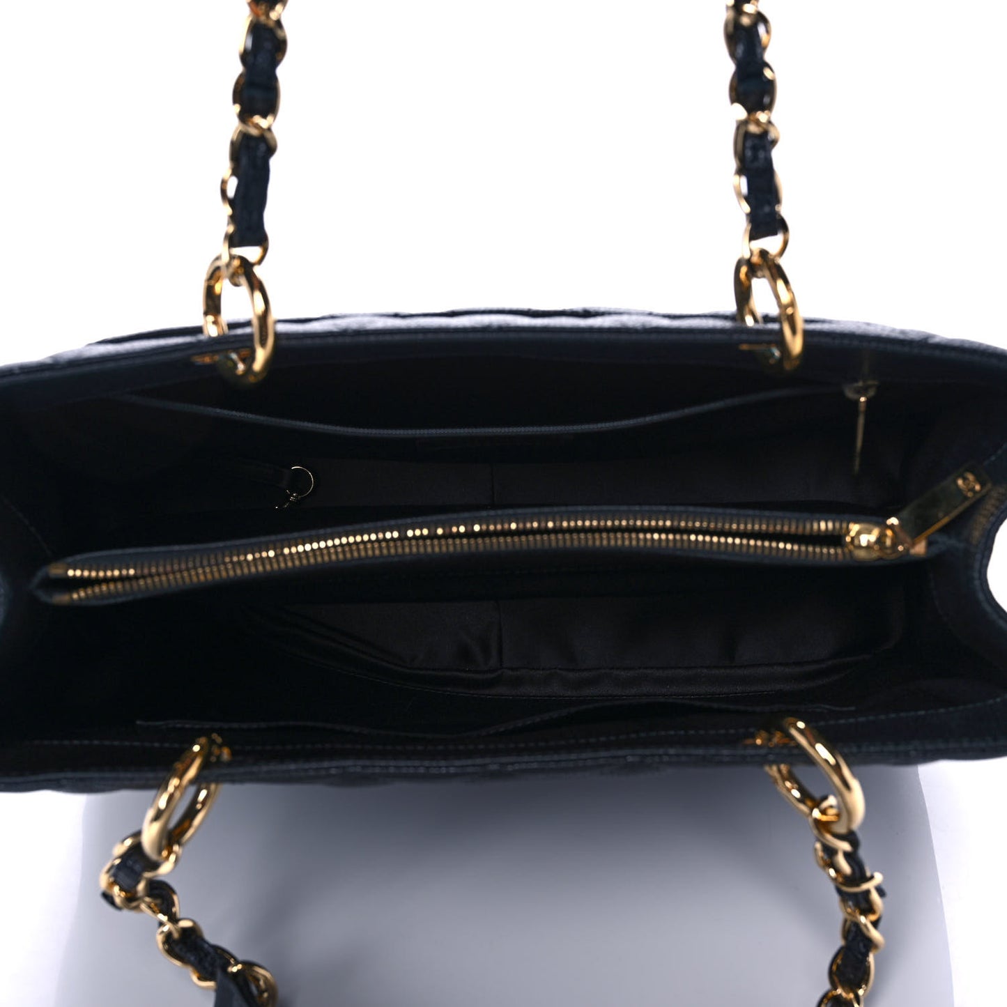 Caviar Quilted Grand Shopping Tote GST Black