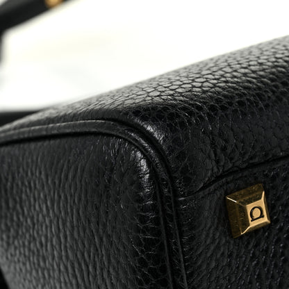 Salvatore Ferragamo Hammered Calfskin Small Studio Rock Bag Black 13 of 15