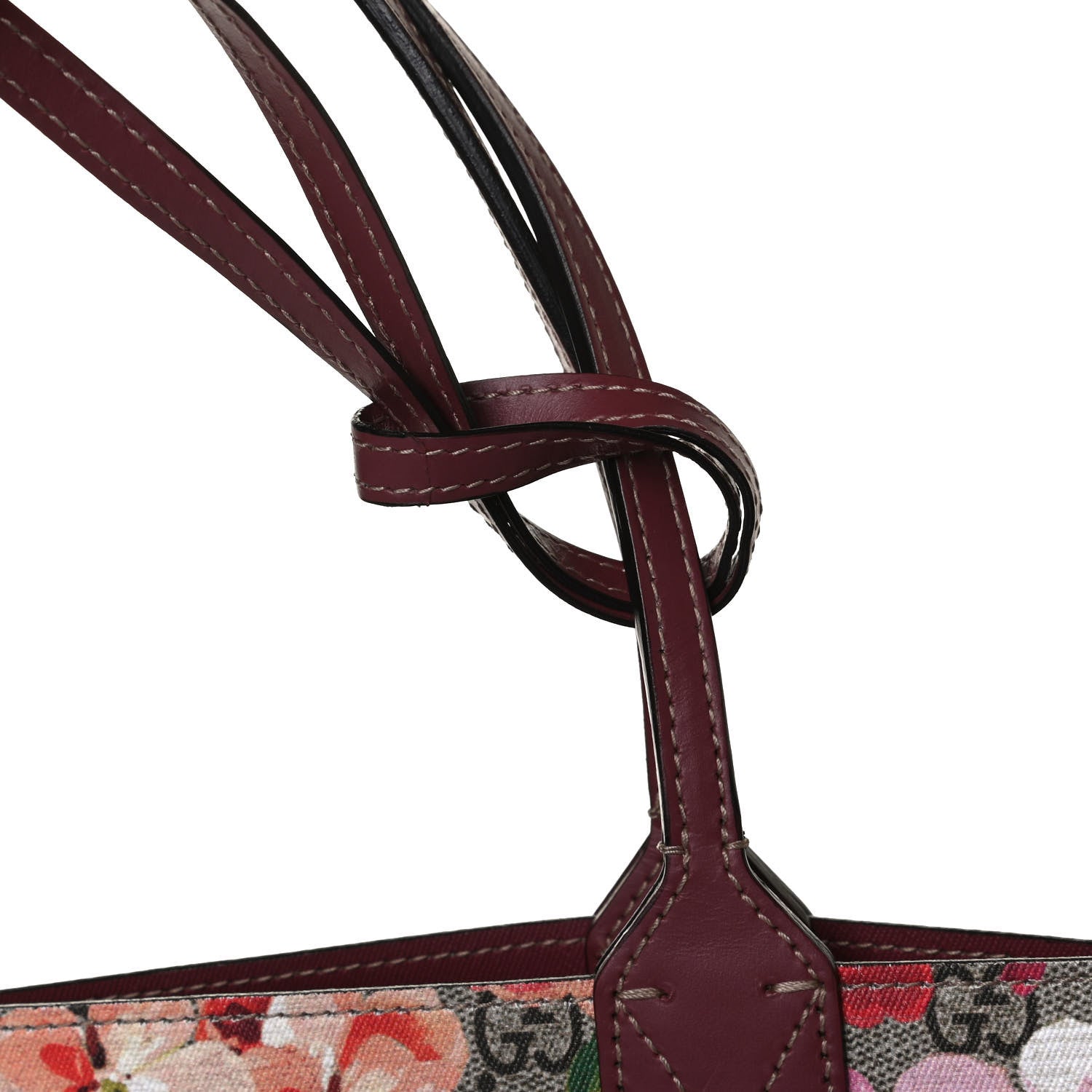 Gucci GG Supreme Monogram Blooms Large Reversible Tote Beige Multicolor Dry Rose 14 of 14