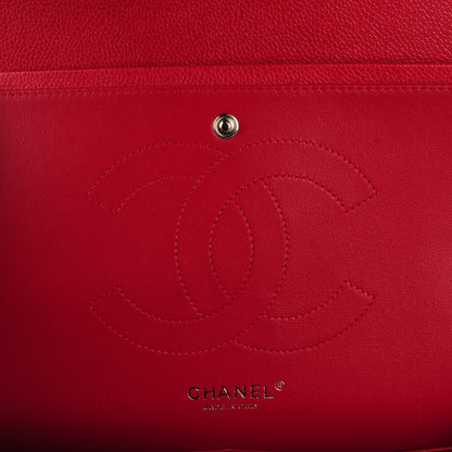 Chanel Pearly Caviar Quilted Jumbo Double Flap Dark Pink 6 of 9