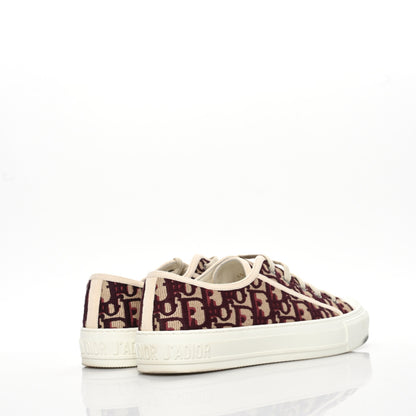 Christian Dior Canvas Oblique Walk'N'Dior Low Top Sneakers 38.5 Deep Amaranth 3 of 9