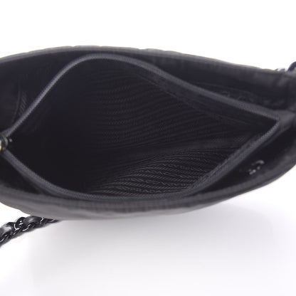 Prada Tessuto Nylon Chain Shoulder Bag Black 4 of 8