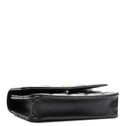 Chanel Shiny Calfskin Quilted Top Handle Flap Phone Holder With Chain Black 3 of 10