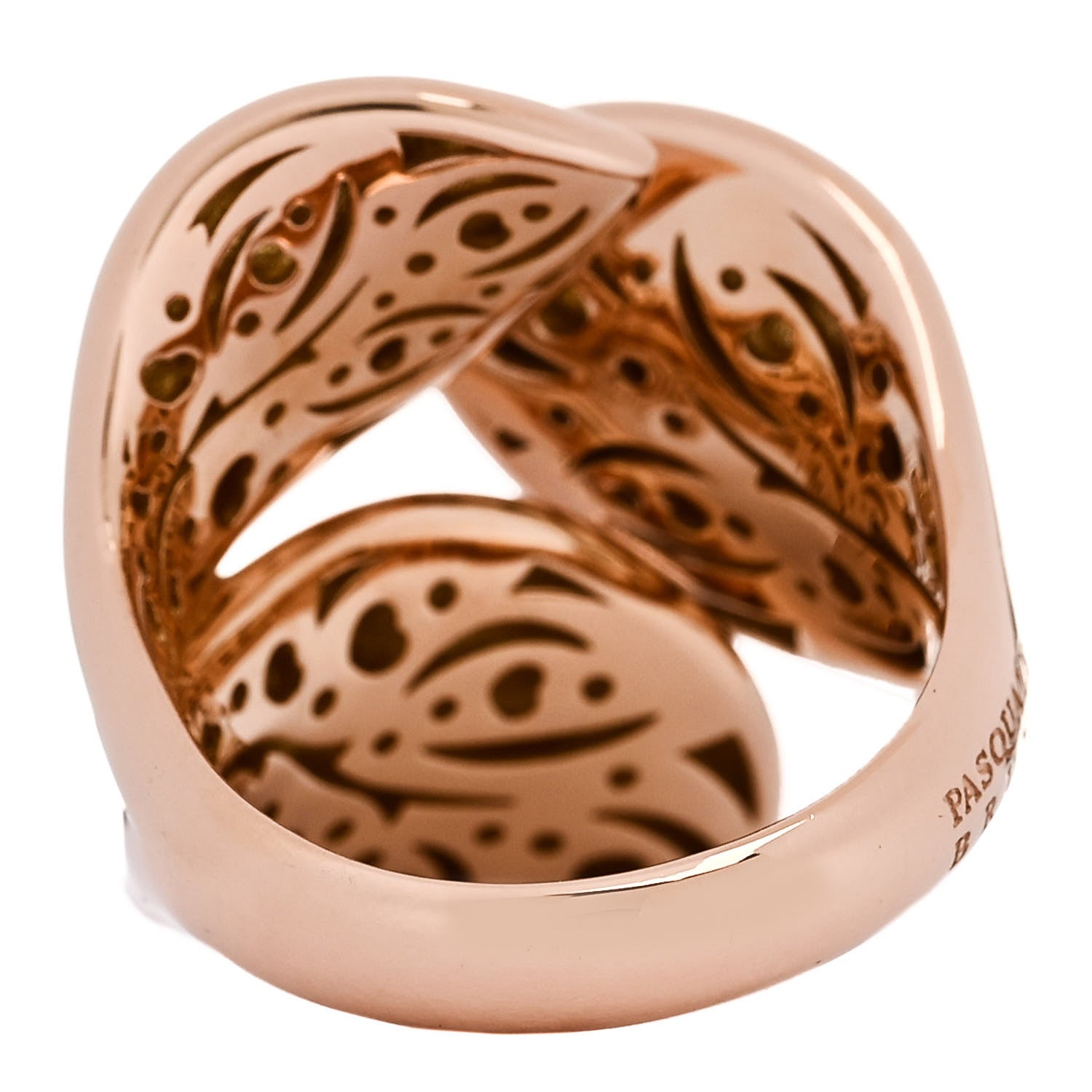 Pasquale Bruni 18K Rose Gold Giardini Segreti Three Leaves Ring 52 6 4 of 7