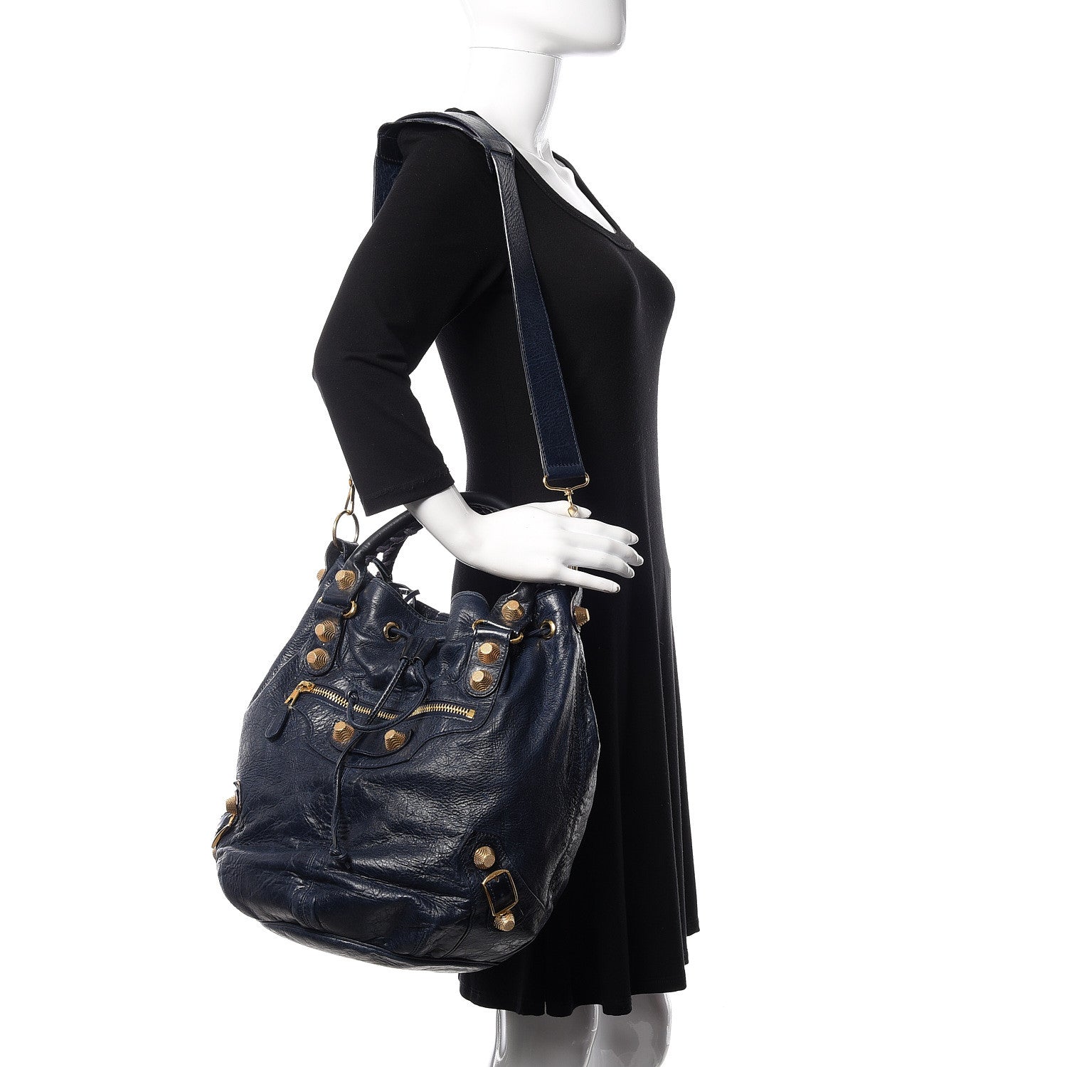 Balenciaga Agneau Giant 21 Gold Hardware Pompon Bleu Roi 2 of 15