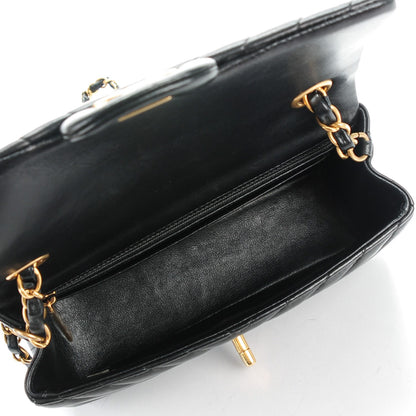 Chanel Lambskin Chevron Quilted Mini Rectangular Flap Black 5 of 8