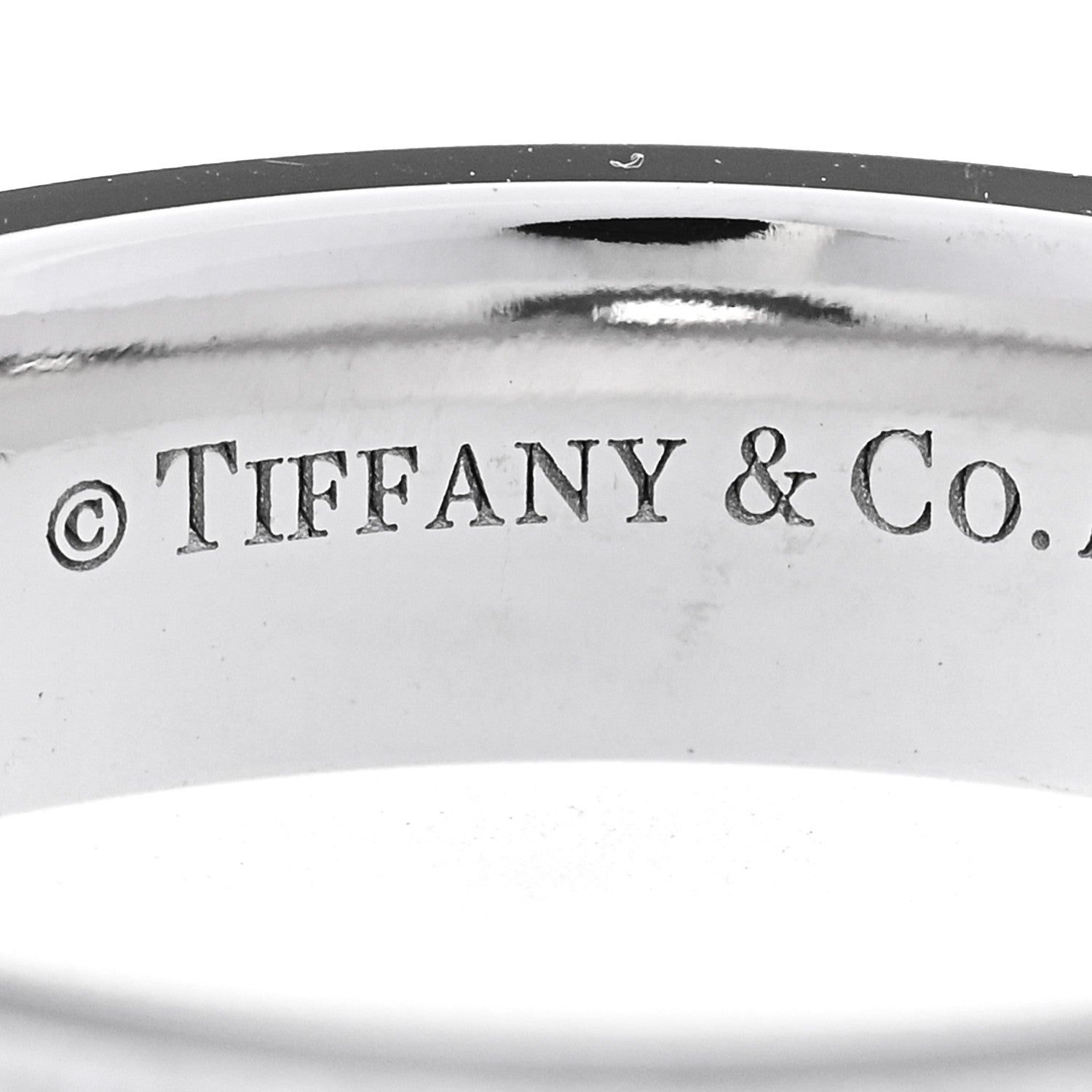Tiffany 18K White Gold Diamond Narrow T Two Pave Ring 50 5.5 4 of 6