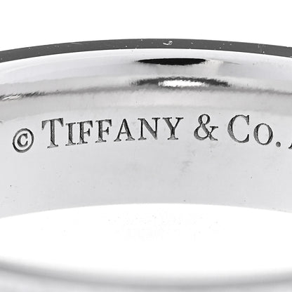 Tiffany 18K White Gold Diamond Narrow T Two Pave Ring 50 5.5 4 of 6