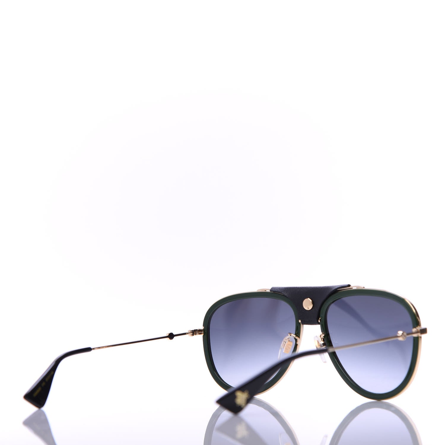 Gucci Web Aviator Sunglasses GG0062S Green Red 4 of 8