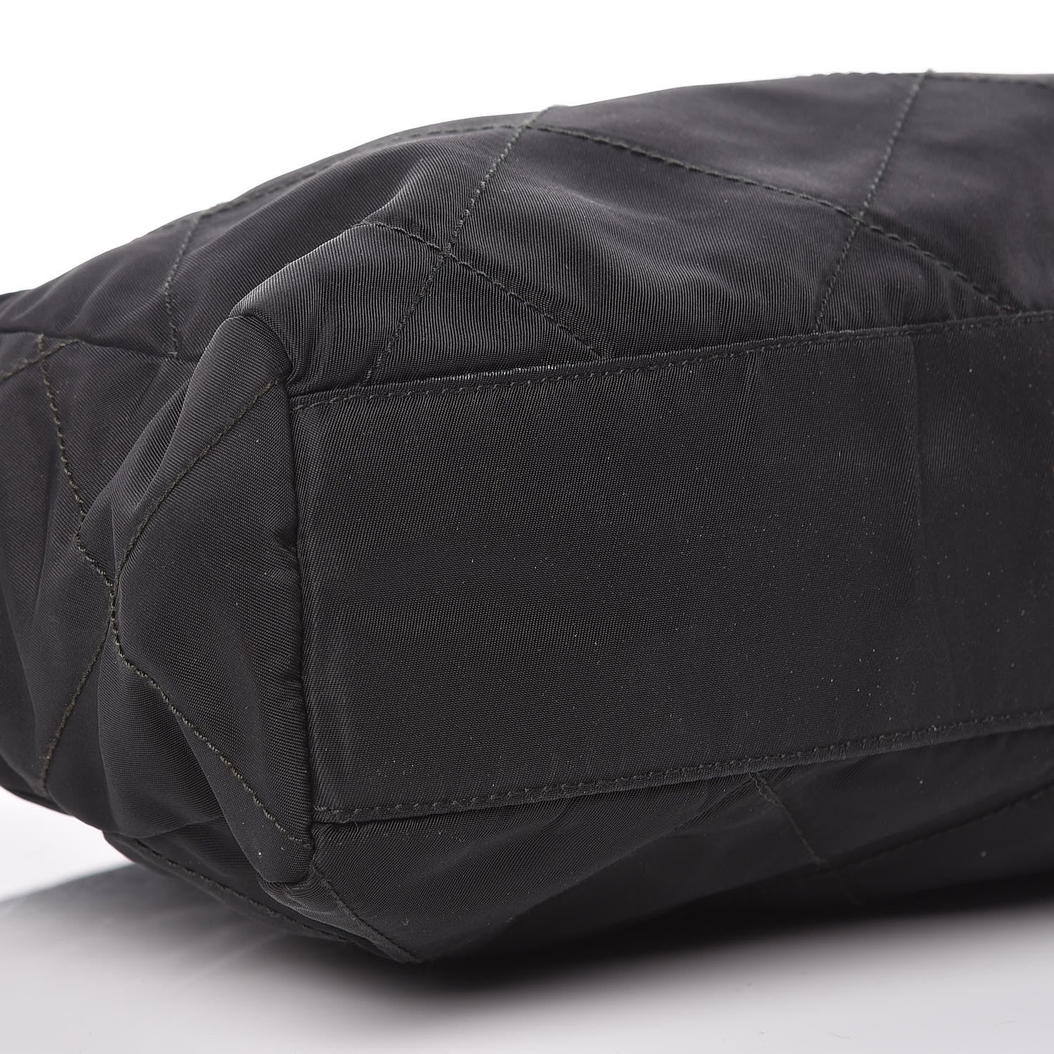 Prada Nylon Tessuto Impuntu Quilted Flap Shoulder Bag Black 10 of 12