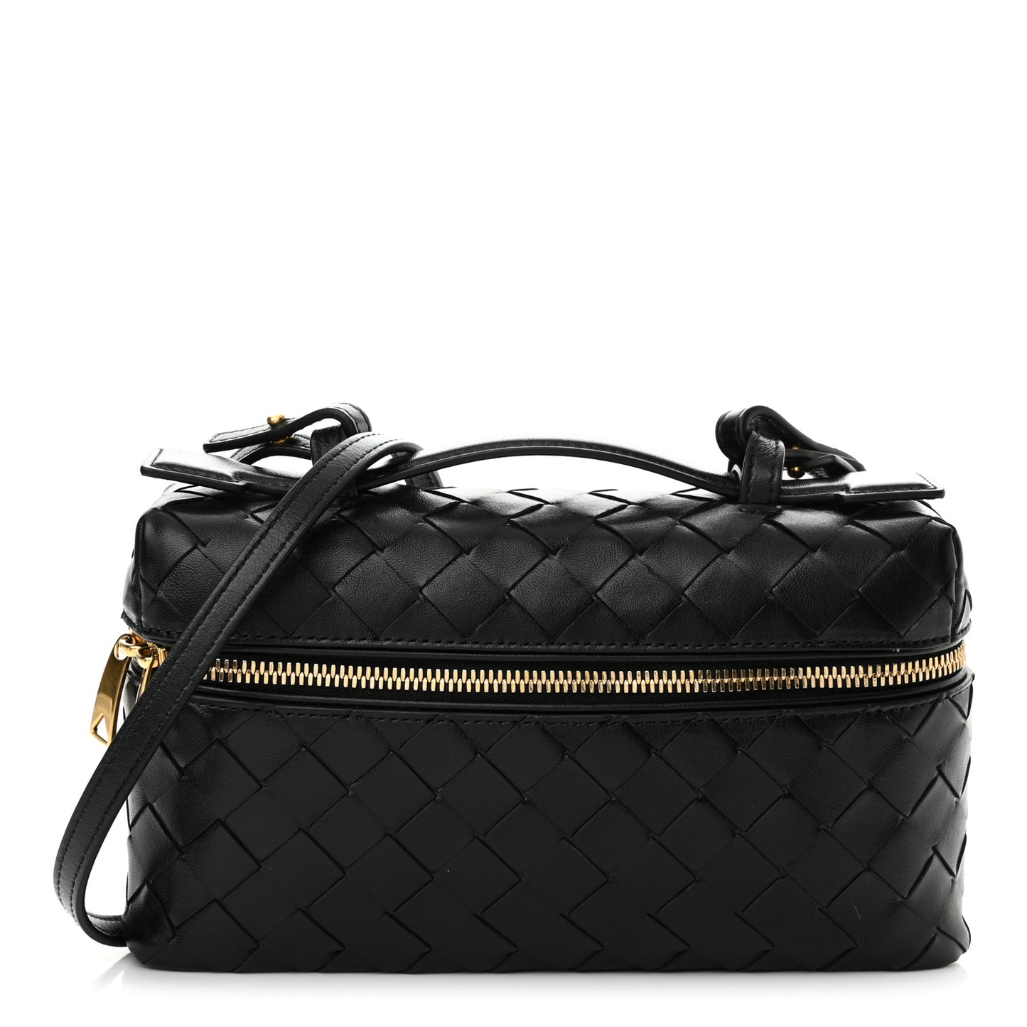 Calfskin Intrecciato Bang Bang Vanity Case Black