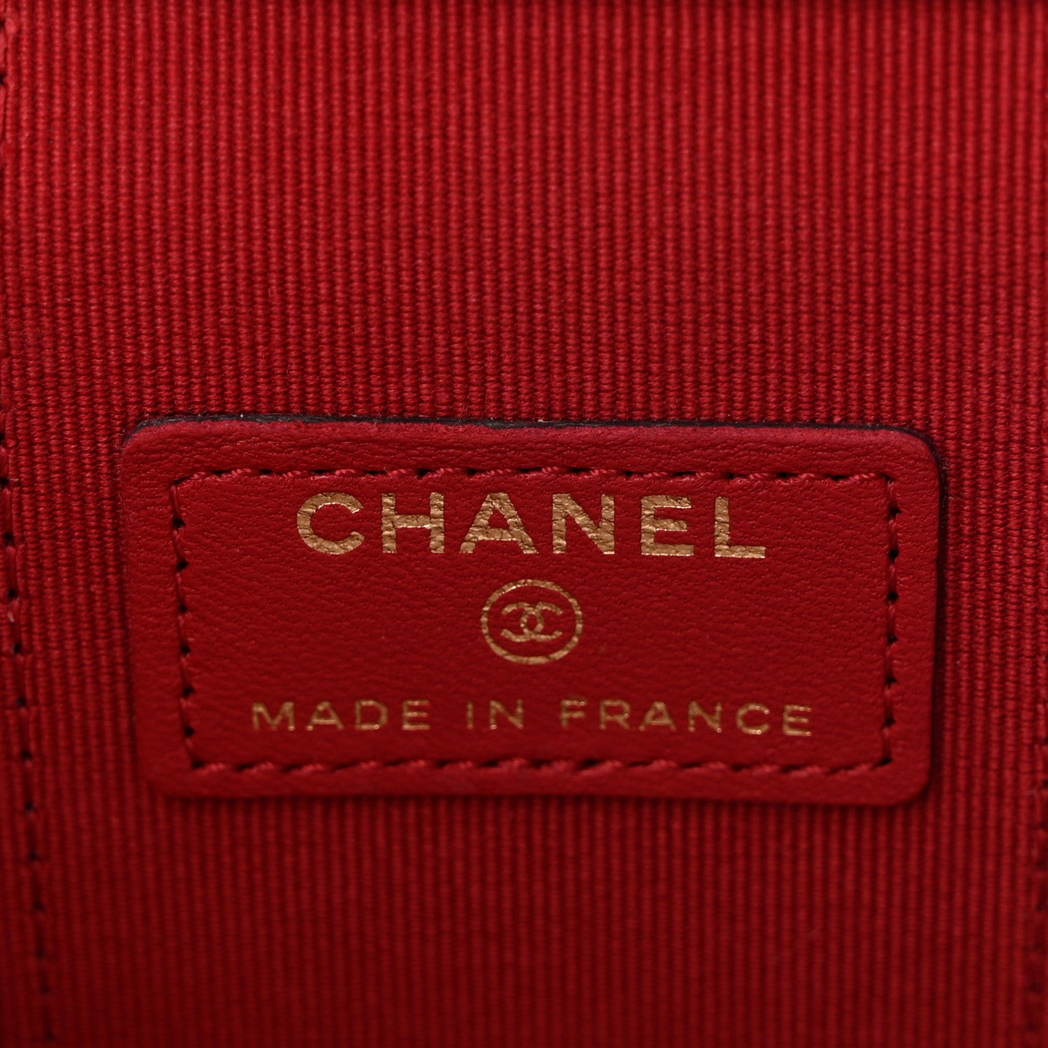 Chanel Lambskin Quilted Top Handle Mini Vanity Case With Chain Red 6 of 13
