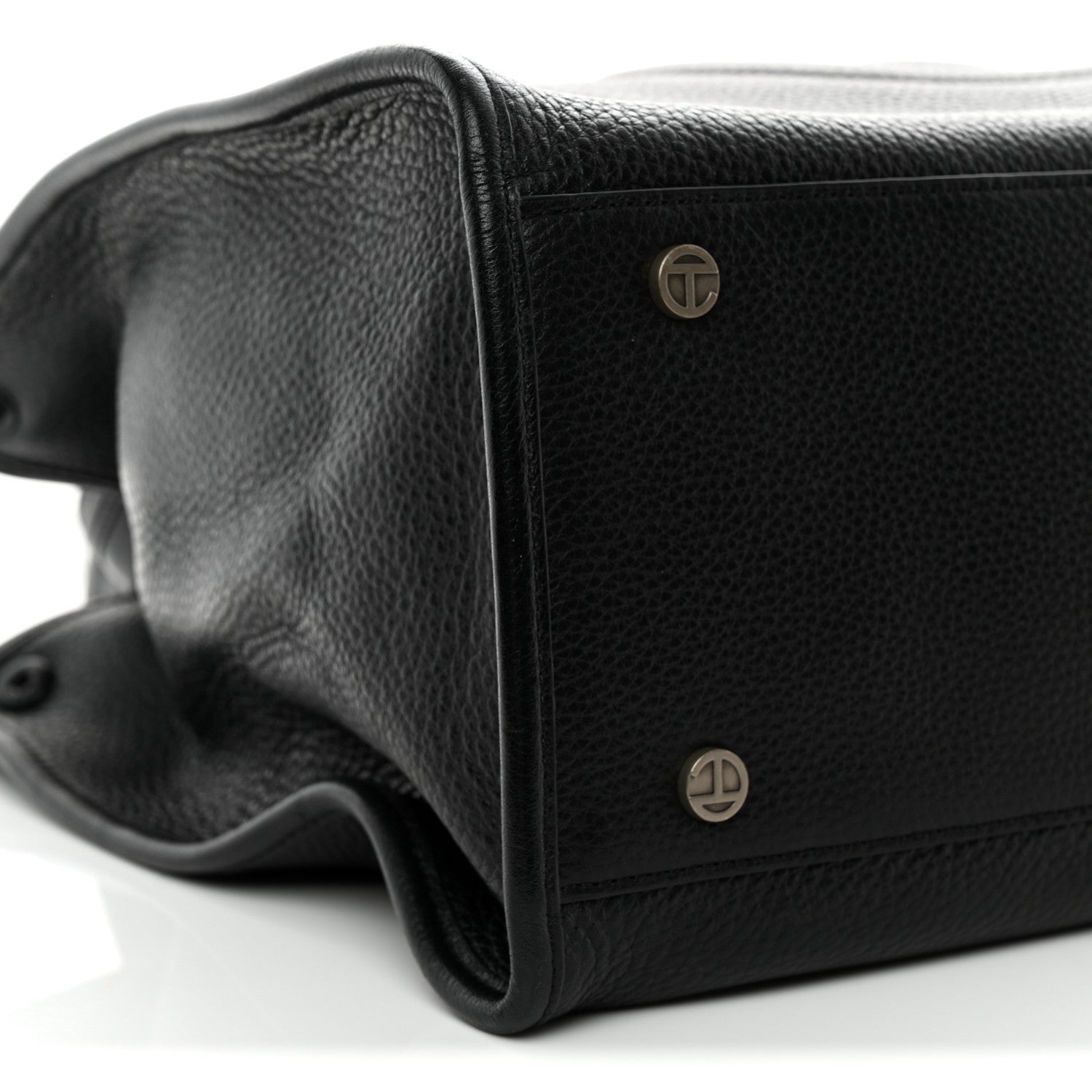 Telfar Pebbled Calfskin Medium Carry Bag Black 9 of 11