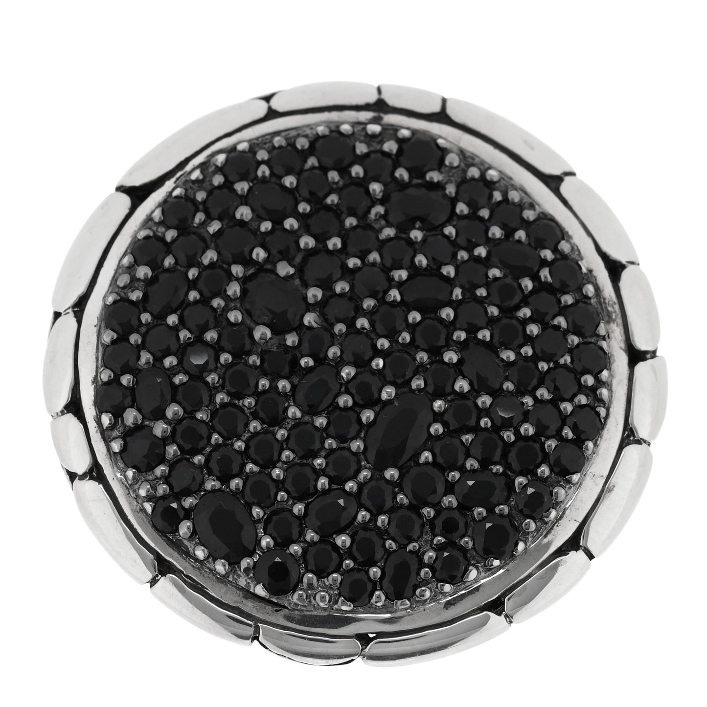 Sterling Silver Black Sapphire Kali Lava Ring 59 8.75