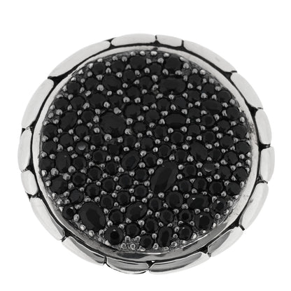 John Hardy Sterling Silver Black Sapphire Kali Lava Ring 59 8.75 1 of 4