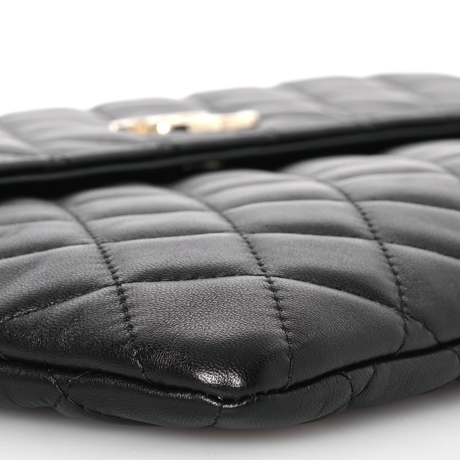 Chanel Quilted Flap Clutch Black 10 of 12