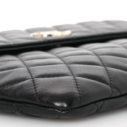 Chanel Quilted Flap Clutch Black 10 of 12