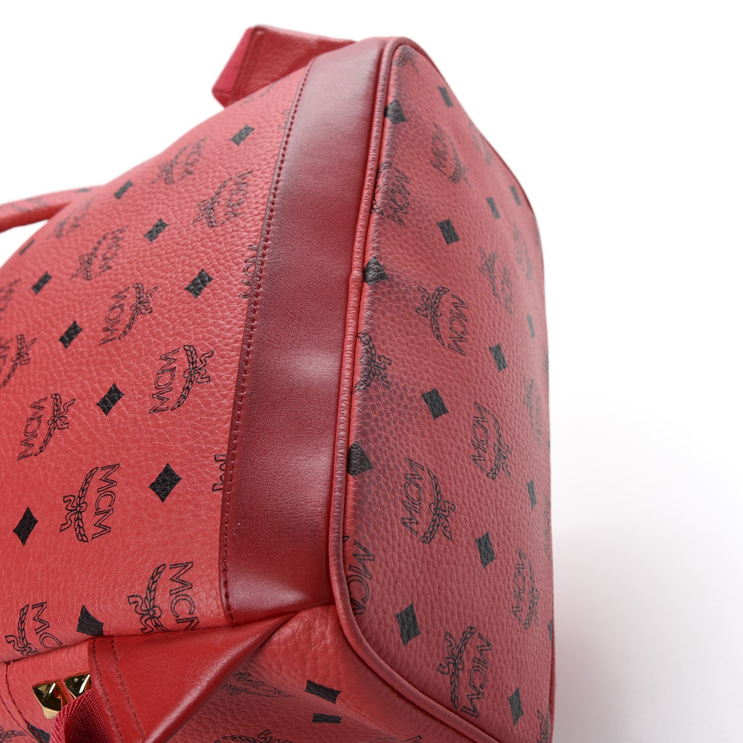 MCM Visetos Side Stud Small Stark Backpack Corail 10 of 10