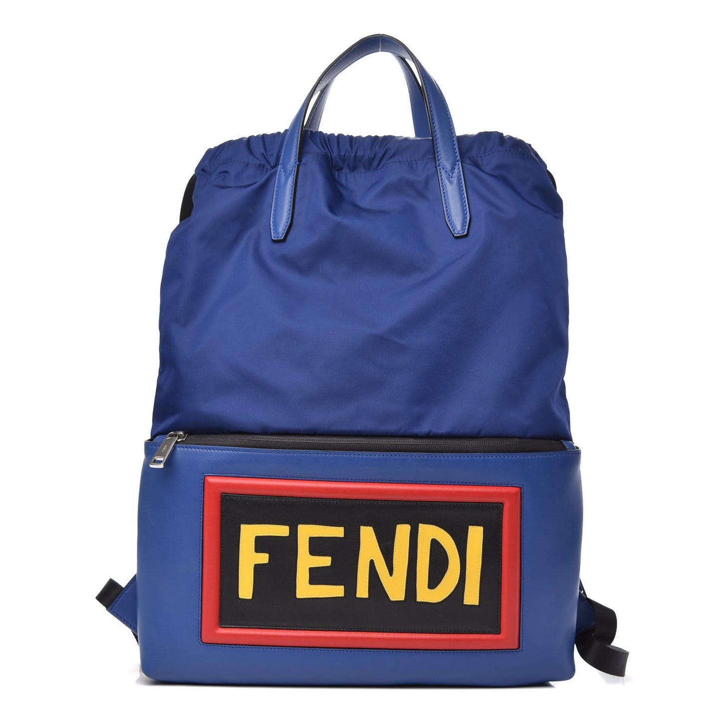 Nylon Vitello Century Vocabulary Drawstring Backpack Blue Cobalto Blue Neon Sunflower
