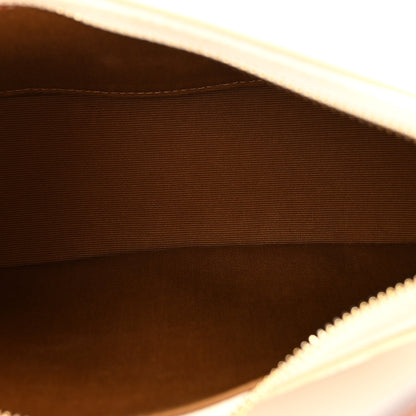 Celine Canvas Calfskin Ava Triomphe Shoulder Bag White 5 of 12