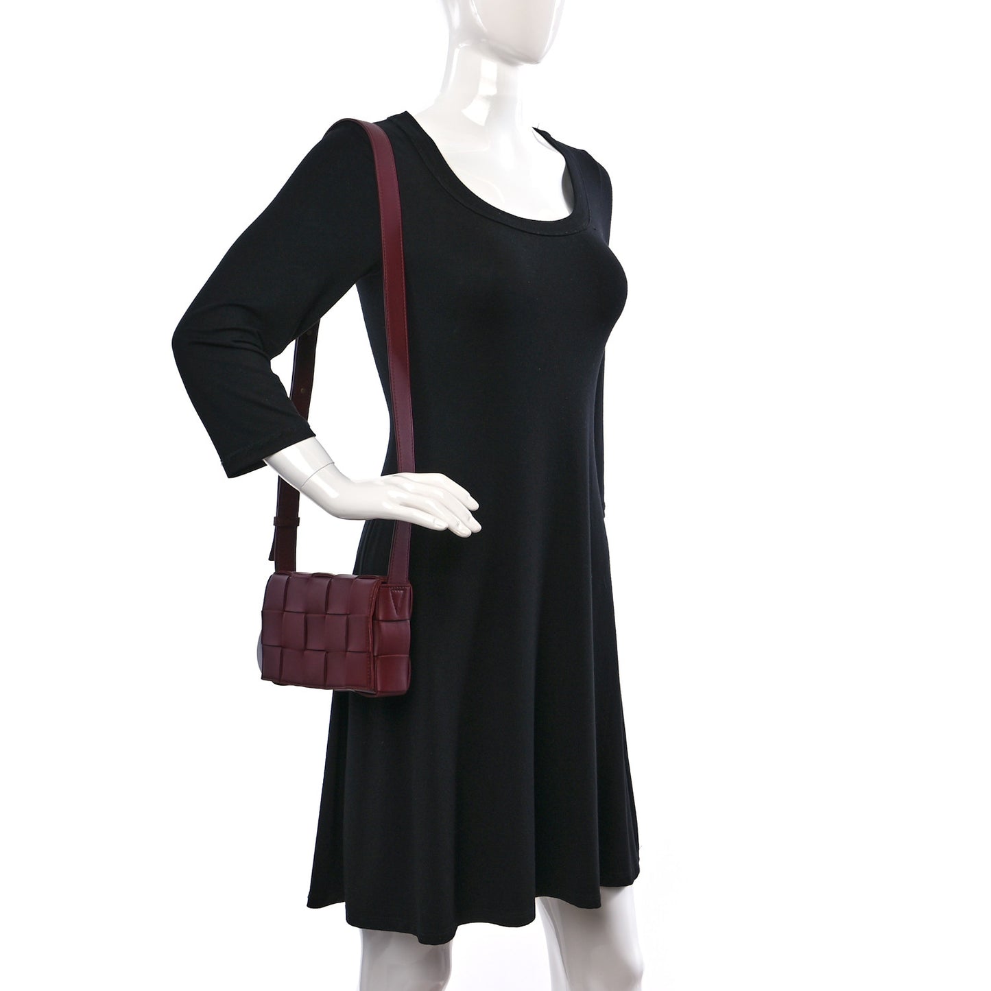 Lambskin Maxi Intrecciato Small Cassette Crossbody Bag Barolo