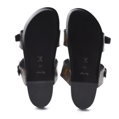 Louis Vuitton Monogram Bom Dia Mule Sandals 37.5 Black 7 of 7