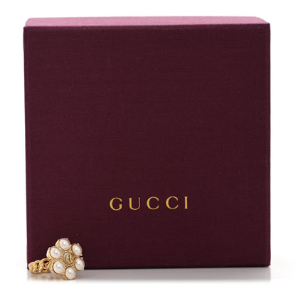 Gucci Metal Pearl Double G Ring S 52 6 Gold 5 of 5