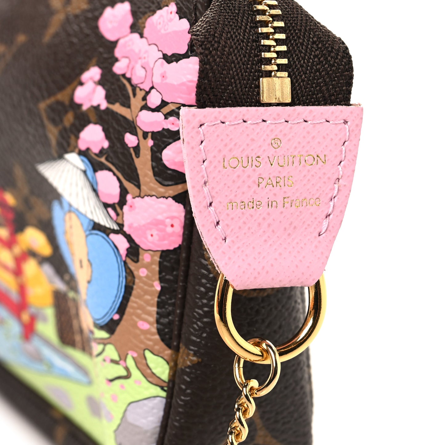 Monogram 2021 Christmas Animation Japanese Garden Mini Pochette Accessories Wisteria Pink Pink