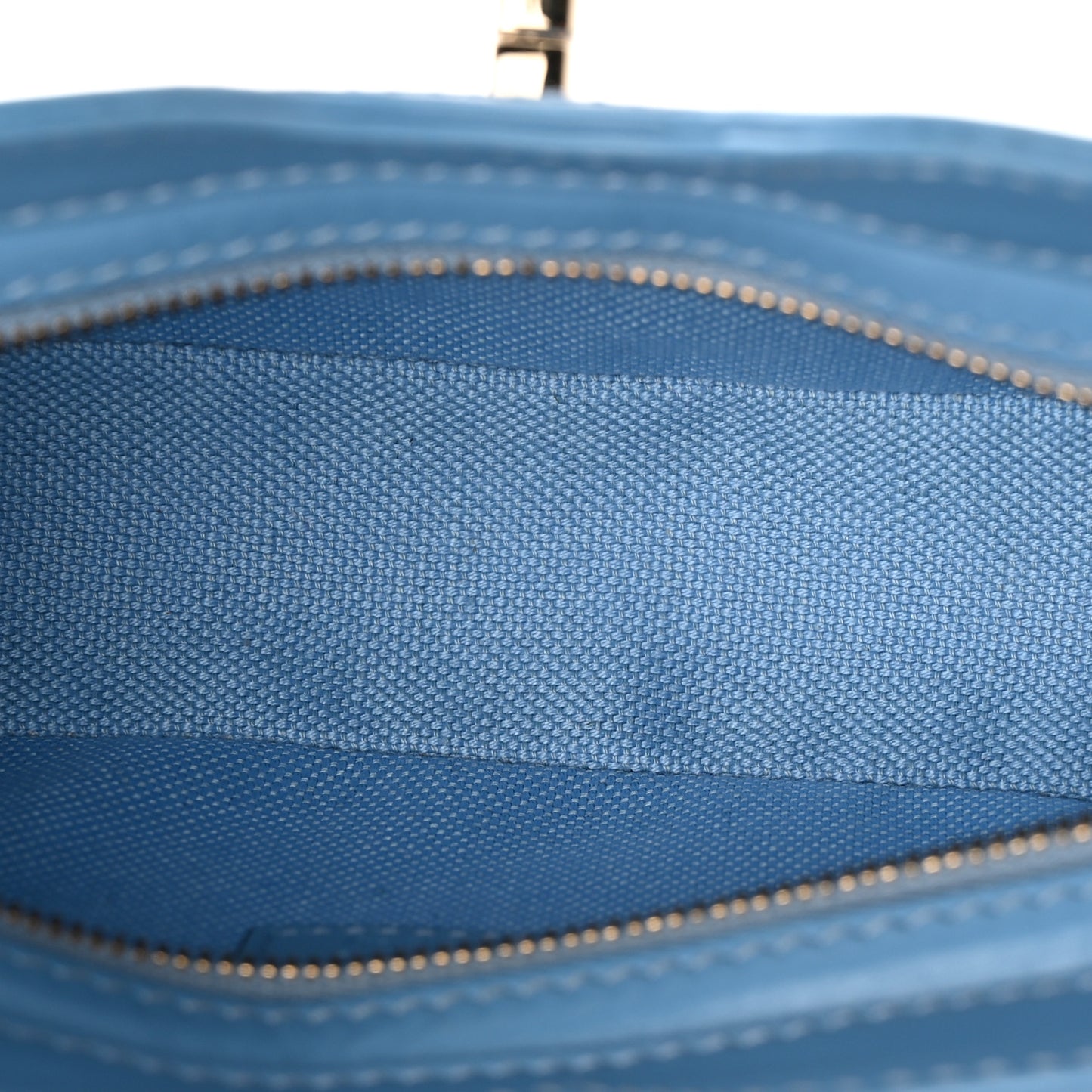 Calfskin Monogram Mini Moon Side Shoulder Bag Blue