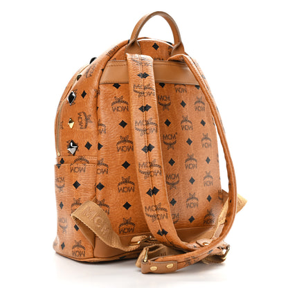 MCM Visetos Studded Small Stark M Backpack Cognac 3 of 11