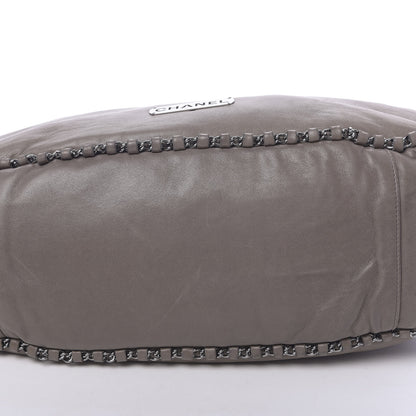 Chanel Lambskin Chain Hobo Grey 15 of 17