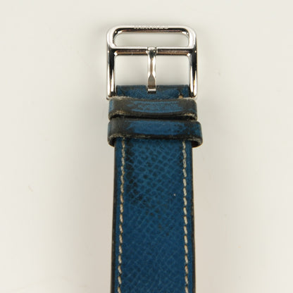 Hermes Stainless Steel Epsom 25mm Tandem Quartz Watch Blue Jean 8 of 12