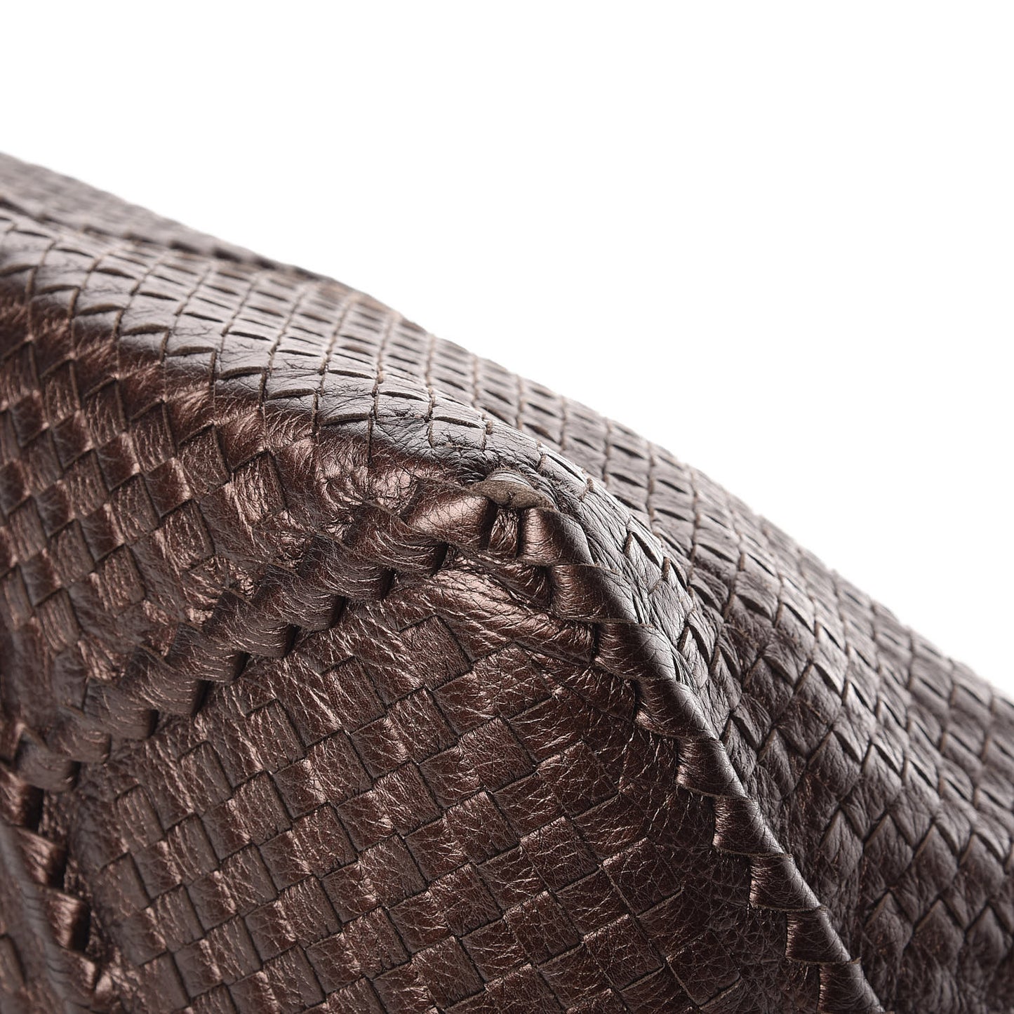 Cervo Intrecciato Shoulder Bag Brown
